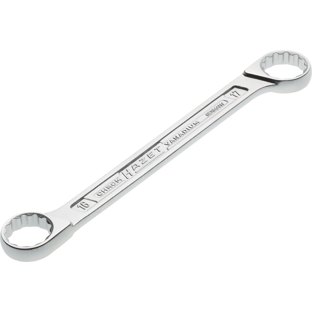 HAZET Double box-end wrench 610N-16X17 - Outside 12-point traction profile