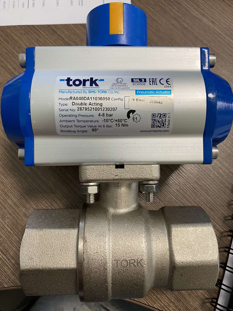 Pneumatinė pavara, DPF plovyklai, TORK