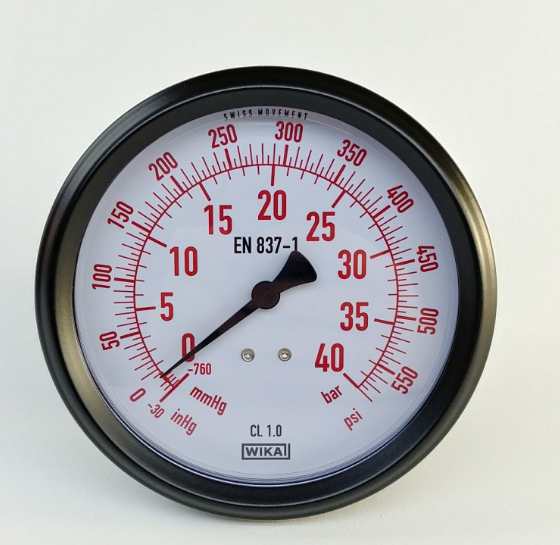 Manometras aukšto slėgio -1+50bar (raudonas), FLAG stotelei, Ecotechnics