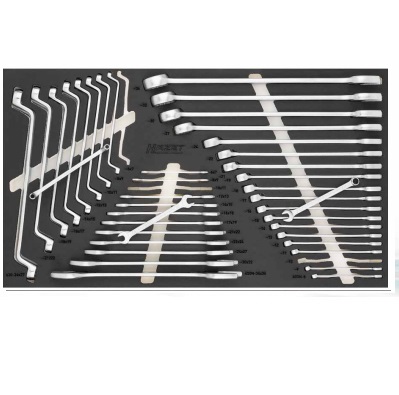 HAZET Wrench set 163-478/40 - Outside 12-point traction profile, Outside hexagon profile