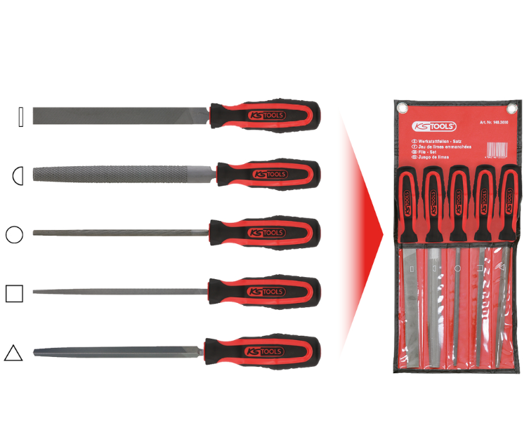 File set, 5 pcs (140.3000, KS TOOLS)