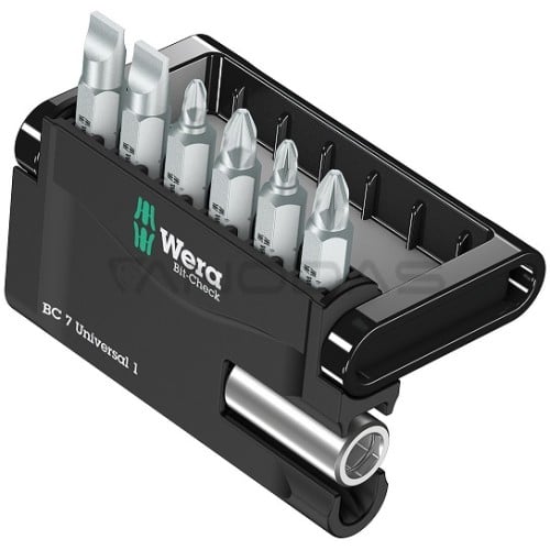 Atsuktuvo antgalių komplektas Bit-Check 7 Universal 1, 7 vnt (05056295001, WERA)