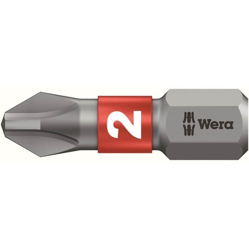 Cross-head PH2 screwdriver bits 25mm set 851/1 Z DIY 100 (100 pcs) (05072441001, WERA)