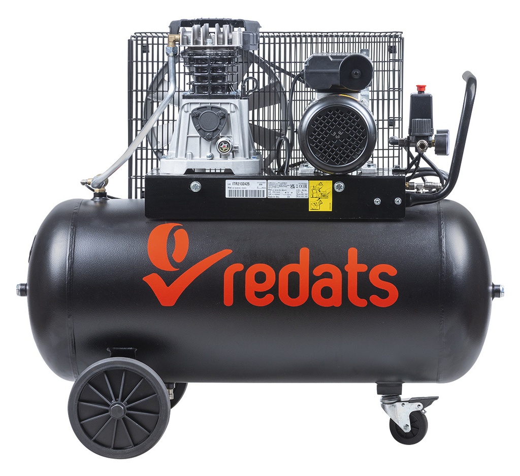 REDATS Piston compressor T-100F 100L 1,5kW - 230V (16-01-11, REDATS)