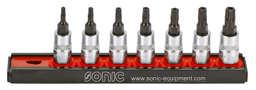 Galvutės 1/4 su TORX penkiakampiais Antgaliss rinkinys (7vnt.) (100701, SONIC)