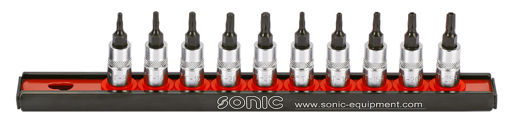 Sonic galvučių su antgaliu rinkinys 1/4" TX 10 vnt. (101004, SONIC)