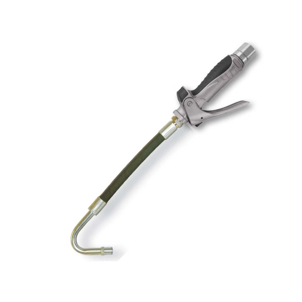 Oil control gun, 135° flexible outlet with automatic non-drip nozzle (10396, EUROLUBE)