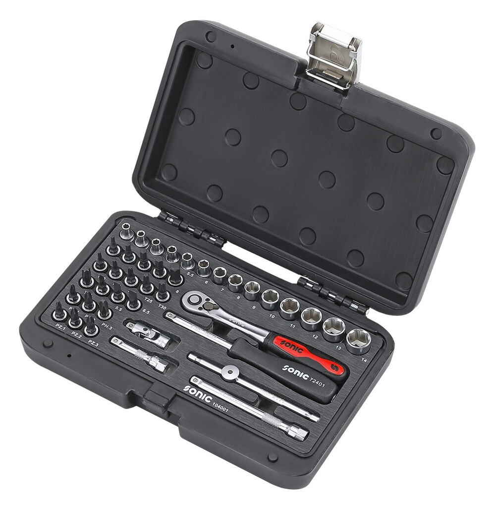 Galvučių 1/4 komplektas lagamine 40 vnt SONIC EQUIPMENT (104001, SONIC)