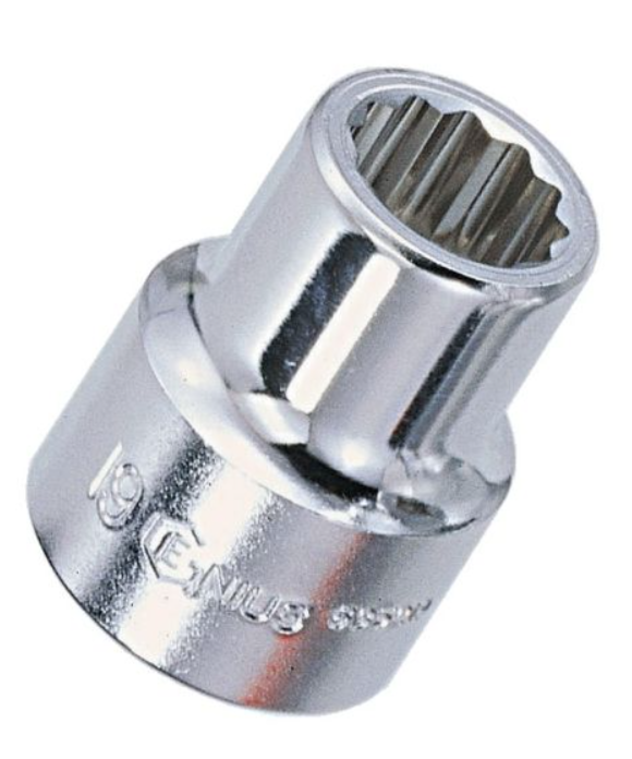 1" Dr. 95mm 12-pt Hand Socket