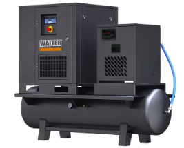 Spiralinis kompresorius, su rinktuvu 500l ir sausintuvu SLRTG 7,5 COMBO WALTERS
