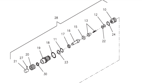 Žirklinio keltuvo vožtuvo nuspaudimo mazgas, RAV535, Ravaglioli