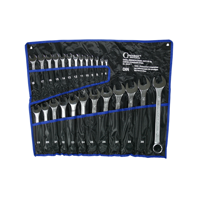 Kombinuotų veržliarakčių komplektas (6-32mm) / 25dalių (C0035/25T)