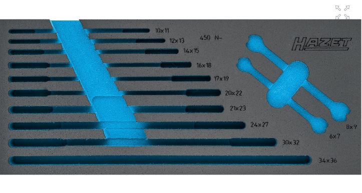 [163-519L] [163-519L] Įrankių dėklas be įrankių 163-519L HAZET
