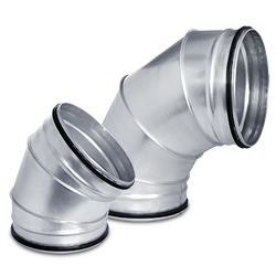 90° elbow with gaskets, segmented, 200 mm (AL200-90)