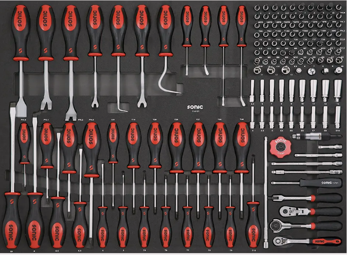 Įrankių komplektas 141vnt 114101 Sonic