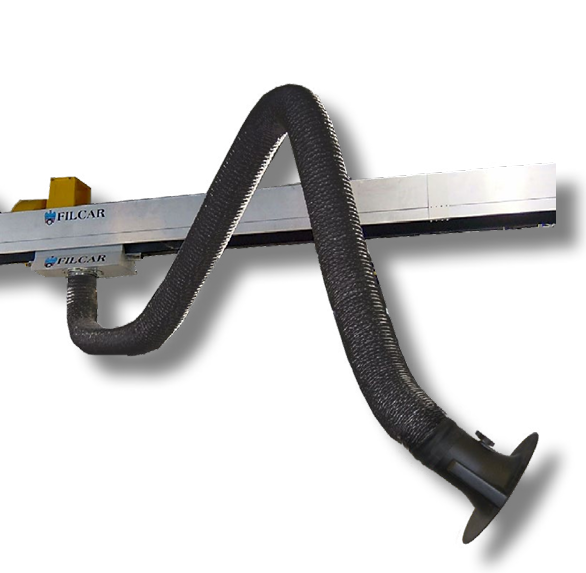Reguliuojama dujų ištraukimo ranka, 4,2m., Ø160mm CORAL AUTOTIVE EQUIPMENT (ARMFLEX-420, FILCAR)