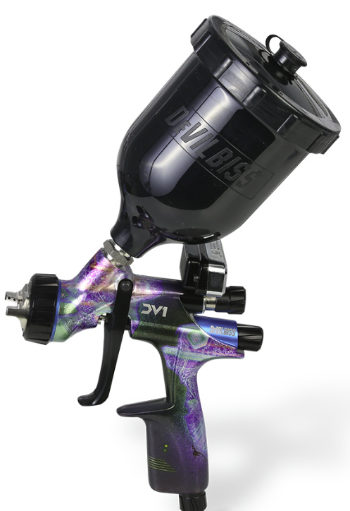 DEVILBISS Žemo slėgio pulverizatorius su skaitmeniniu manometru H.V.L.P DV1 1.3mm 1.5bar 300ltr/min