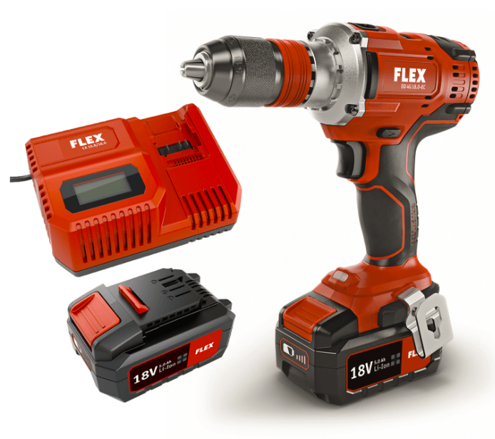 Akumuliatorinis gręžtuvas FLEX DD 4G 18,0-EC/5,0 SET