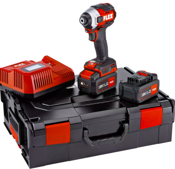 Akumuliatorinis smūginis suktuvas FLEX ID 1/4" 18,0 5,0Ah EC HD