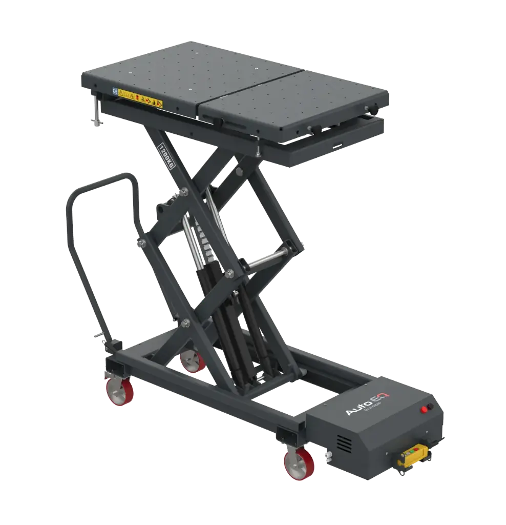 Žirklinis platforminis keltuvas elektromobilių baterijoms, 1200 kg (AQVL1.2)