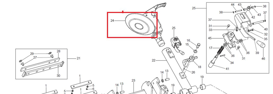 Atsarginė detalė G96N staklėms RAVAGLIOLI (750590040, RAV)
