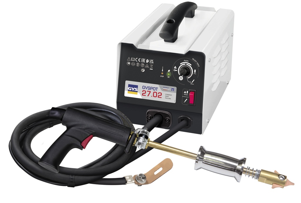 Plieninių dalių įlenkimų traukimo aparatas GYSPOT 27.02 055353