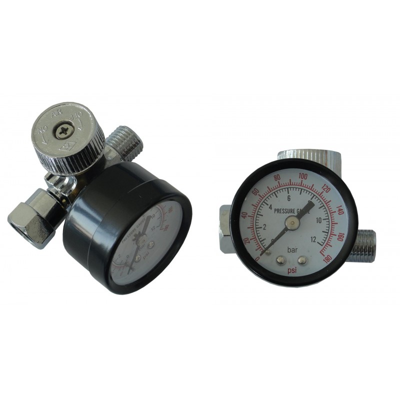 Slegio reguliatorius su sausintuvu ir monometru 1/4