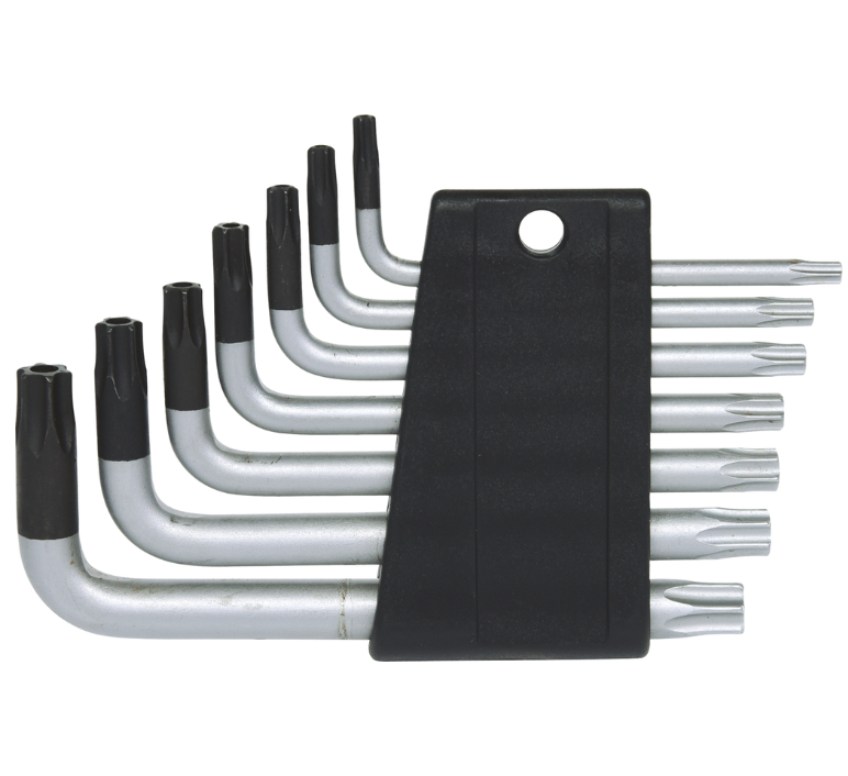Lenktų Torx su centrine skyle komplektas (7vnt) (151.4150, KS TOOLS)