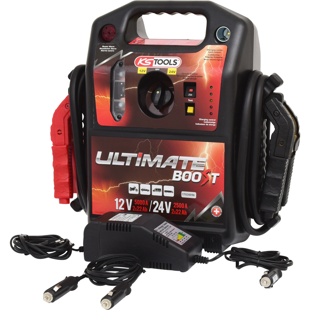 Akumuliatorių paleidėjas 12 V + 24 V KS TOOLS 550.1820