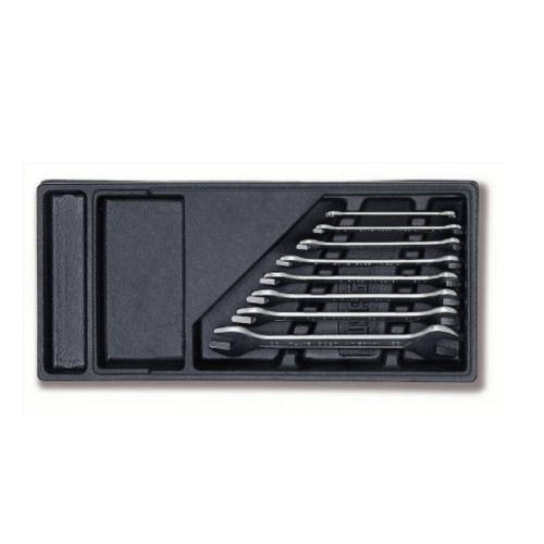 Double open-end wrench set for trolley 519/252NA, 8 pcs (05190722, USAG)