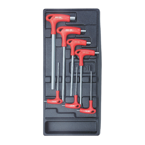 Tool set for trolley 519/280H – T-handle hex keys, 7 pcs (05190730, USAG)