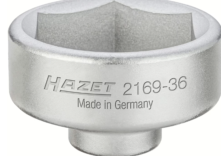 HAZET Oil filter wrench - 3/8 inch (10 mm) square, hollow (2169-36)