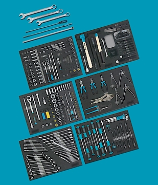 HAZET Tool assortment in soft foam insert 0-2900-163/264-BMW - 264-pieces