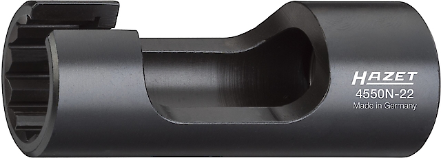 Injection line spanner - 1/2 inch (12.5 mm) square, hollow (4550N-22)