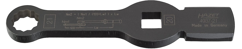 HAZET Box-end wrench - with 2 striking faces 4937-21