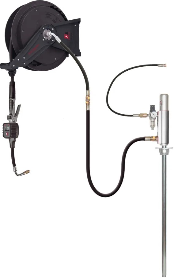 3:1 Pump kit with reel & meter for 200L drum (137-04, EUROLUBE EQUIPMENT)