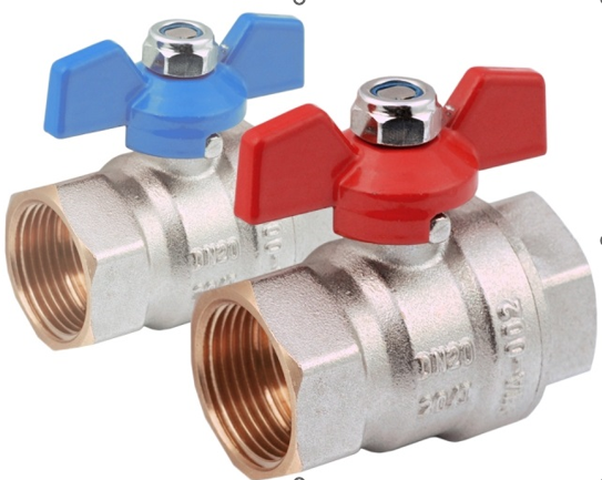 Ventilis rutulinis 1/2" v-v, trumpa rankena (02VV03VVTR)
