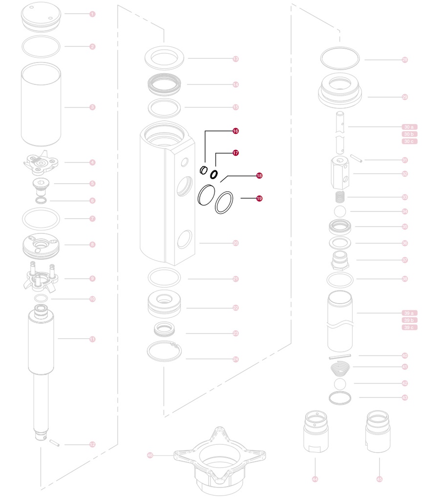 Rem. komplektas tepalo pompai
