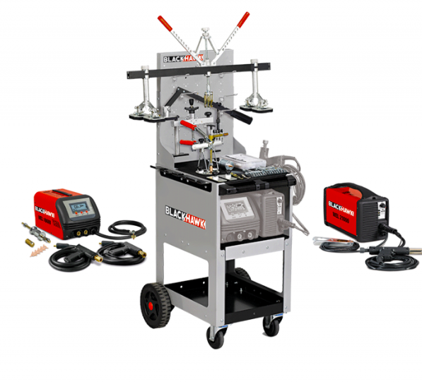 Dent puller station w WEL21000A+WEL16000