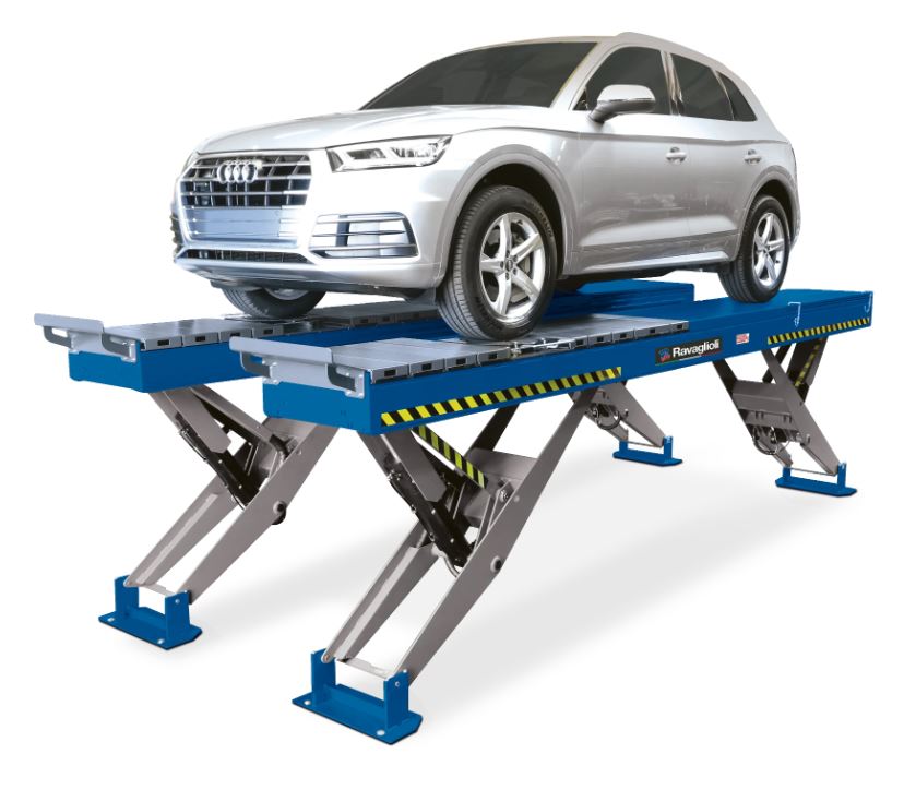 Electrohydraulic vertical scissor lift 5,5 T with wheel alignment RAV8055.2.54ISI, RAV.80552.196736, RAVAGLIOLI
