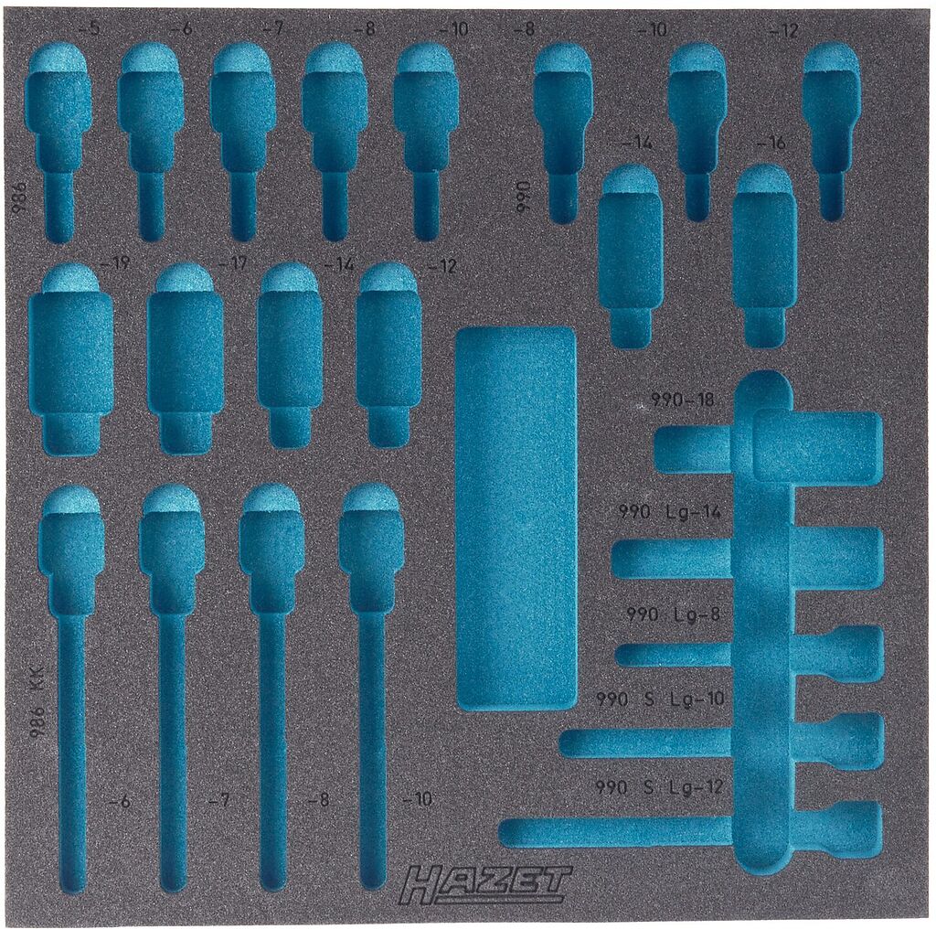 2-component soft foam insert - L x W: 344 mm x 342 mm (163-119L, HAZET)