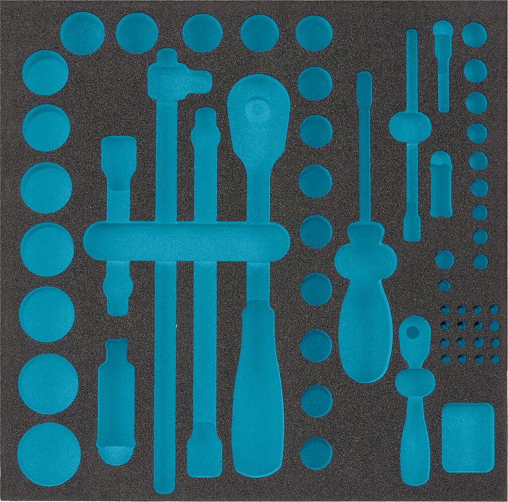 2-component soft foam insert - L x W: 344 mm x 342 mm (163-224L, HAZET)
