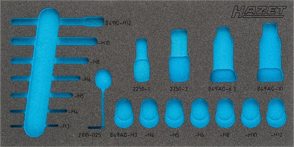2-component soft foam insert - L x W: 342 mm x 172 mm (163-336L, HAZET)