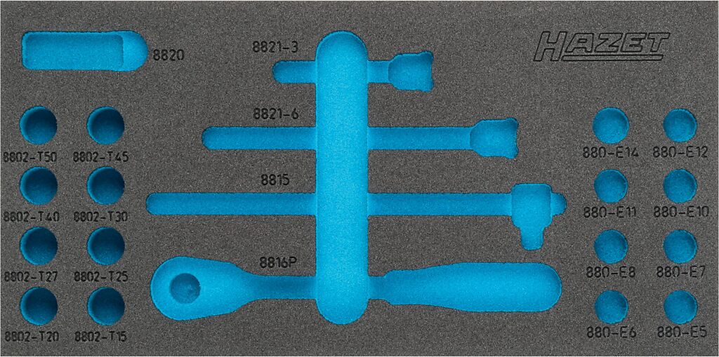 2-component soft foam insert - L x W: 342 mm x 172 mm (163-348L, HAZET)