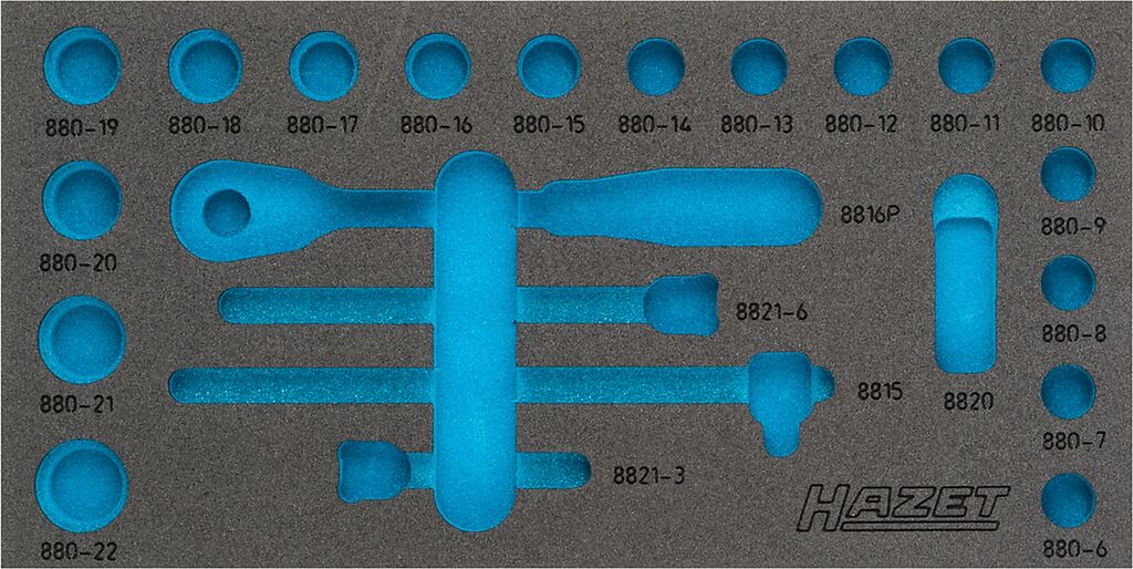 2-component soft foam insert - L x W: 342 mm x 172 mm (163-353L, HAZET)