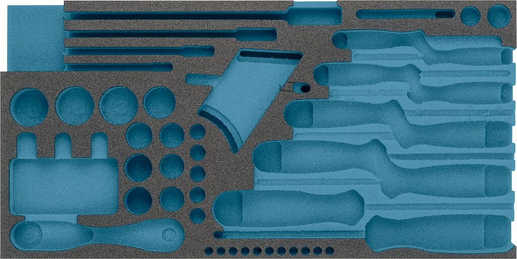 2-component soft foam insert - L x W: 342 mm x 172 mm (163-356L, HAZET)