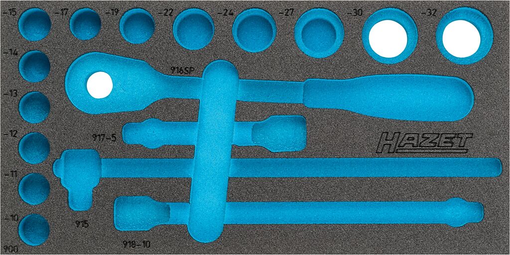 2-component soft foam insert - L x W: 342 mm x 172 mm (163-358L, HAZET)