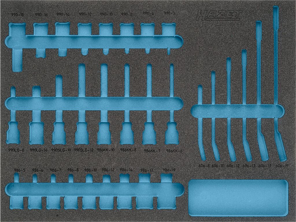 2-component soft foam insert - L x W: 519 mm x 392 mm (163-367L, HAZET)