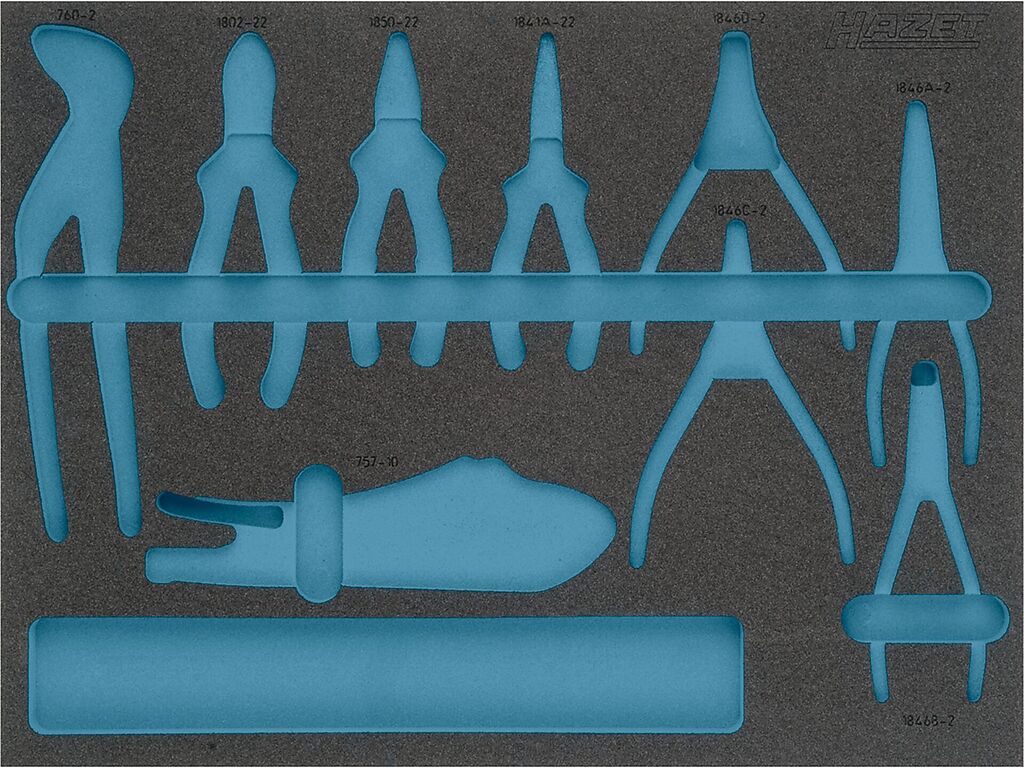 2-component soft foam insert - L x W: 519 mm x 392 mm (163-370L, HAZET)