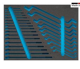 HAZET 2-component soft foam insert 163-374L - L x W: 519 mm x 392 mm
